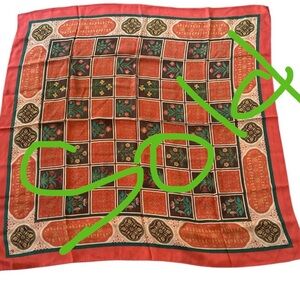 The metropolitan museum of art Boho Botanical Tile Print Silk Scarf Large Square